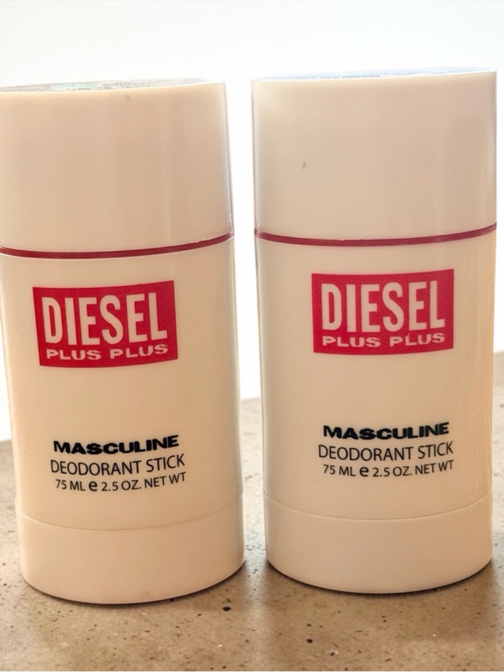 Diesel Plus Plus Men’s Deodorant Stick Bundle 2x 75ml Masculine NWT